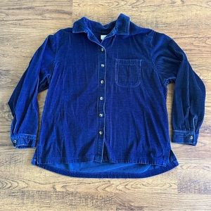 Vintage L.L. Bean corduroy long sleeve button down shirt - women’s size large